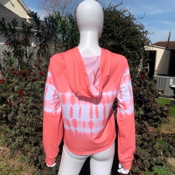 NWT NANETTE Lepore Crop Tie-Dye Pink Hoodie Jacket/Sweatshirt - Picture 5 of 14